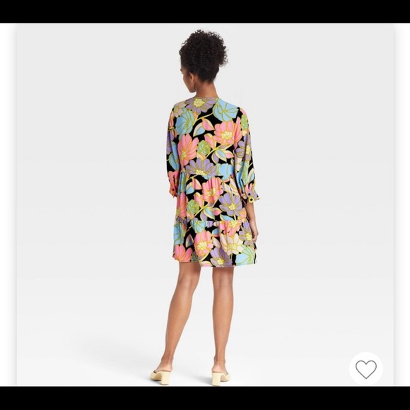 Who What Wear Bishop 3/4 Sleeve Dress - Picture 2 of 3